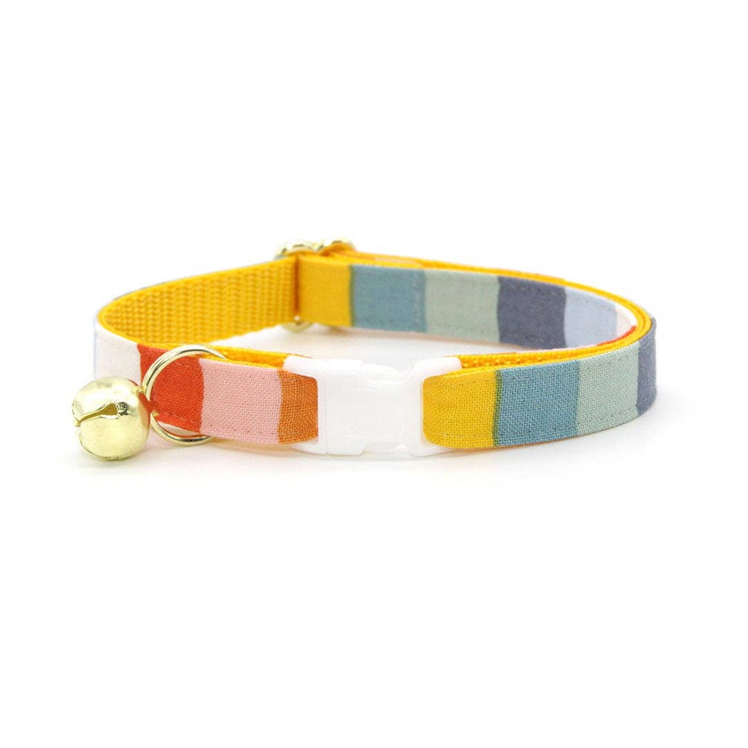 Carousel - Striped Rainbow Cat Collar