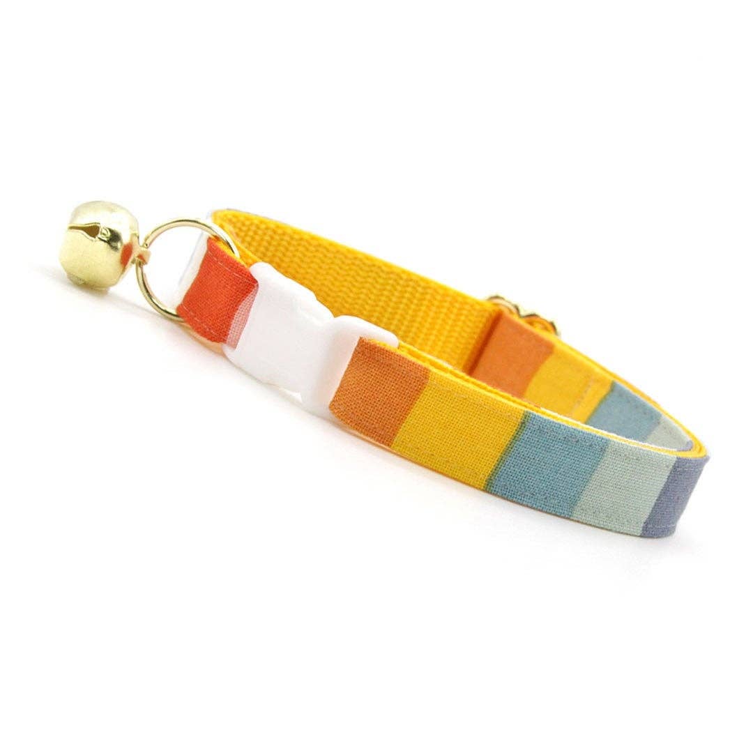 Carousel - Striped Rainbow Cat Collar